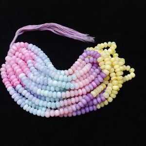Perles Rondelles Lisses Multicolores Teintées Effet Opale pour la Fabrication de Bracelets, Colliers et Bijoux – Style Pastel 2026 - Product Image 3