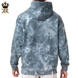 Custom High Quality 100% Cotton Wholesale Screen Printed Short Hoodie Splash Painting Men's Hoodie - Product Image 3