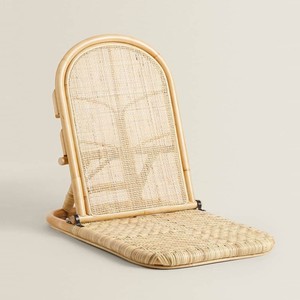 Chaise de plage en rotin artisanale, matériau naturel, assise basse, mobilier d'extérieur, chaises de pique-nique pour patio - Product Image 6