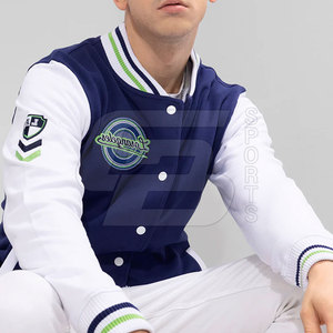 Veste universitaire en laine 100% avec logo brodé personnalisé de qualité supérieure pour hommes, col montant, confortable pour l'hiver à un prix abordable - Product Image 6