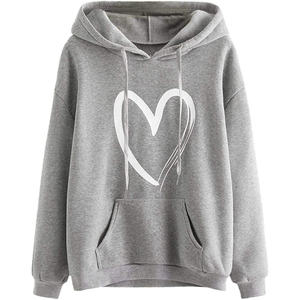 Sudadera con Capucha Extra Grande de Invierno para Mujer, Personalizada con Logotipo, 100% Algodón de Alta Calidad, Informal, de Manga Larga, con Bolsillos, Color Sólido - Product Image 1