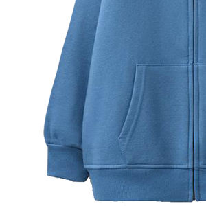 Sudadera con capucha personalizada de estilo urbano, con cremallera, de gran gramaje, corte holgado, 100% algodón, para invierno, con estampado digital y logotipo bordado premium, unisex. - Product Image 3