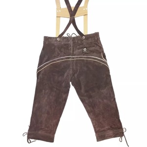 Pantalon en cuir allemand bavarois Oktoberfest style cerf doré taille moyenne personnalisable - Product Image 6
