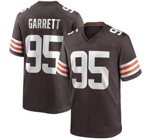 Maillot de football américain pour homme cousu, haute qualité, 6 Baker Mayfield, 95 Garrett, respirant, taille plus, unisexe - Product Image 1
