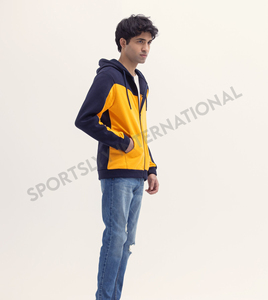 Sweat-shirts à capuche unisexes décontractés 100% coton, polaire d'hiver uni, streetwear brodé, service d'impression personnalisé OEM, teinture unie - Product Image 2