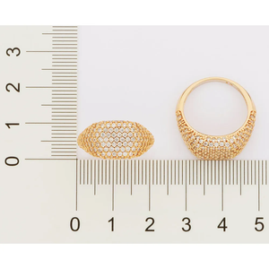 Vintage 18K Yellow Gold Plated Solid Moissanite Diamond Ring Women's Fashion Hip Hop Jewelry IGI <b>Certificate</b> Main Material Alloy - Product Image 3