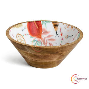 Cuenco de madera de diseño moderno más vendido, utensilios de cocina multiusos, cuenco de comida para ensaladas y frutas, cuenco para servir, precio directo de fábrica - Product Image 2