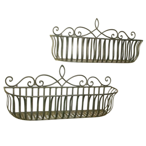 Support mural en fer de qualité supérieure pour plantes suspendues, panier à fleurs en fil métallique, support de plante pour balcon, jardin, décoration intérieure - Product Image 6