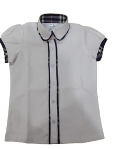 Ropa para niños 2023 Nuevo uniforme escolar para niñas Camisa blanca con cuadros Conjunto de falda y lazo para preescolar - Product Image 2