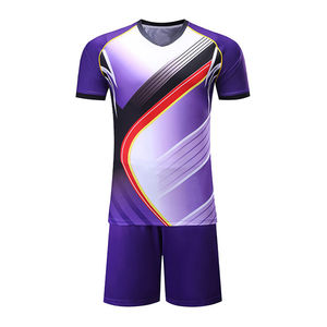 Maillots de football personnalisés de haute qualité, légers, à séchage rapide, pour l'été, manches courtes, ensembles d'uniformes de football, 100% polyester - Product Image 2
