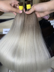 Wholesale Luxury 28-Inch Vietnamese Raw Hair Extensions <b>Nasa</b> Hair Bulk Super Double Drawn 100g Straight for Colors Dyed - Product Image 4
