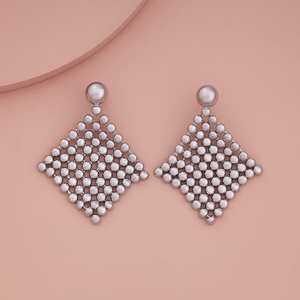 Boucles d'oreilles pendantes géométriques tendance en alliage de zinc pour soirée 185894 - Product Image 2