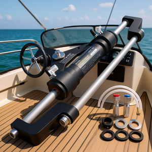 Best Hydraulic Outboard Steering Cylinder 550 Mm Stroke 50mm <b>Rod</b> Diameter For 1/2 In Pipe Marine Boat Use - Product Image 6