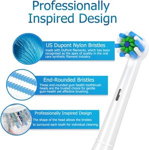 Nano-Silver Infused <b>Round</b> Toothbrush Head Refills Generic for Oral Bs Electric <b>Brush</b> Heads Wholesale OEM Factory - Product Image 2