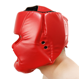 Protector de cabeza superior abierto con fuerte cobertura de mandíbula y ajuste ajustable Ideal para atletas y luchadores de combate juvenil - Product Image 1