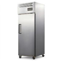 Congelador Vertical Comercial de Acero Inoxidable de Doble Puerta para Cocina de Restaurante, Gabinete de Almacenamiento de Alimentos Congelados