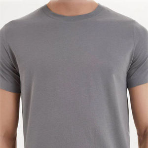 Impresión de moda HeavyWeight 100% algodón al por mayor camiseta de hombre personalizada impresión lisa hombres camisetas de alta calidad hombres camiseta - Product Image 6