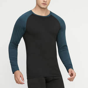 OEM Spandex Lightweight <b>T</b>-<b>Shirts</b> <b>Men</b> Slim <b>Fit</b> Raglan Sleeve Quick Muscle <b>Dry</b> <b>Fit</b> Training Top Gym <b>t</b> <b>Shirt</b> for <b>Men</b> - Product Image 6