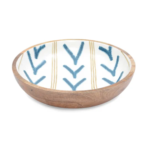 Cuenco de madera impreso con esmalte, estampado recubierto de esmalte para restaurantes y hoteles, cuencos decorativos de la India - Product Image 6