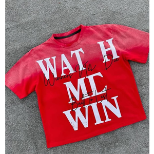 Camiseta DTG personalizada de peso pesado 300GSM de algodón Vintage lavado ácido, camisetas de fabricante de gran tamaño para hombres, impresión personalizada - Product Image 3