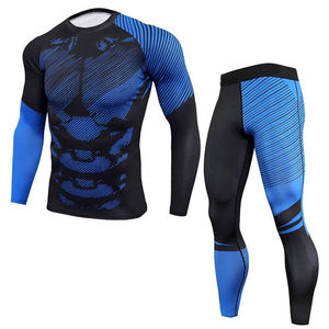 Vêtements de sport sublimés pour hommes Combinaison de compression Combinaison de gymnastique personnalisée Combinaison d'entraînement physique élastique et respirante - Product Image 1