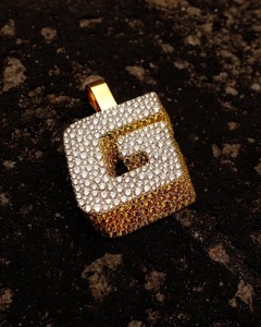 RB GEms Bijoux Hip Hop Hommes 14KT GOLD Iced Out Pendentif personnalisé Numéro G Nom Initial Logo Pendentif VVS Moissanite Diamant - Product Image 3