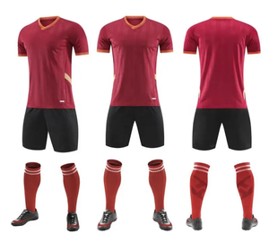 Ensemble d'uniformes de football à sublimation pour hommes, maillot et short de football à manches courtes en tissu extensible deux pièces - Product Image 2