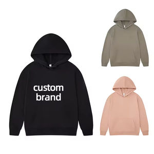 Sweat à capuche personnalisé en coton épais de 430 grammes, coupe classique, épaules tombantes, poche, teinture unie, automne, fabriqué sur mesure - Product Image 1