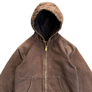 เสื้อมีฮู้ดสำหรับผู้ชายผ้าคอตตอน100% ผ้าเจอร์ GSM แบบมีซิปไซส์ใหญ่พิเศษปักโลโก้ได้ตามต้องการ - Product Image 6