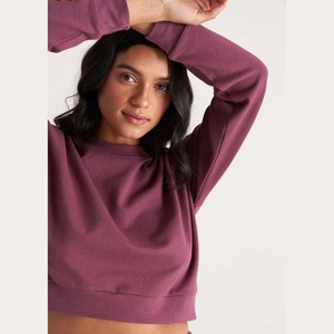 Conjunto de Sudadera y Pantalones Cortos de Punto Sólido por Encima de la Rodilla para Mujer, Transpirable, Deportivo, Informal de Dos Piezas - Product Image 5