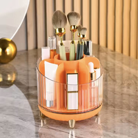 Boîte de rangement de maquillage moderne en acrylique transparent, écologique, durable, en plastique, avec tiroir et compartiments multicouches
