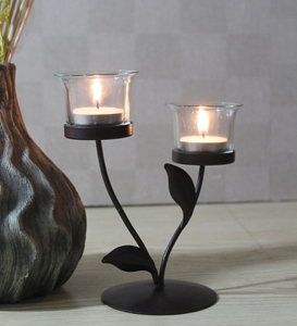 Black Coated <b>Tea</b> <b>Light</b> Candle Holder Easy Portable <b>Light</b> Weight Wholesale Holiday Candle Stand Scented Glass Candle Jar Holder - Product Image 2