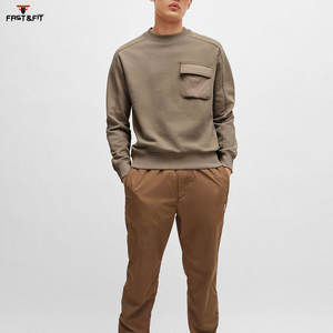 Sudadera de manga larga lisa de tela de algodón hecha profesional para hombre a la venta nuevo diseño sudaderas con capucha sudadera - Product Image 4