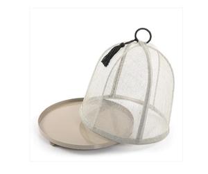 Plateau de service rond en métal et jute fait à la main idéal pour table à manger chocolat et collations design élégant best-seller - Product Image 4