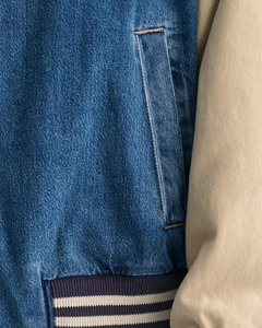 High Quality Men's Custom Outdoor <b>Denim</b> <b>Jacket</b> 100% Cotton <b>Lightweight</b> Windproof High Street Stand Collar Winter Plus Size - Product Image 2