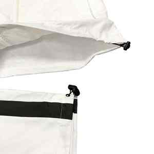 Chándal de invierno informal tejido de dos piezas personalizado de primera calidad para hombre, conjunto de Chaqueta corta cortavientos, cremallera de retazos de poliéster 100% - Product Image 4