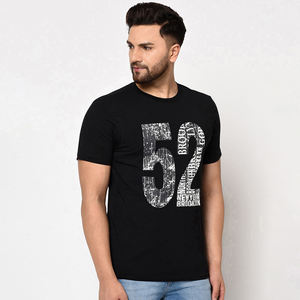 เสื้อยืดผ้าฝ้าย100% สำหรับผู้ชายแห้งเร็ว220ก. สีดำขายส่งพิมพ์ลายแบบกำหนดเองด้วยวิธีดิจิทัล - Product Image 2