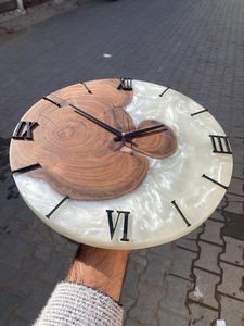 FOR RESIN EPOXY WALL <b>CLOCK</b> BEST Quality Wooden Resin Epoxy Wall <b>Clock</b> Hand Crafted Wooden Resin Epoxy Wall <b>Clock</b> Wholes - Product Image 3