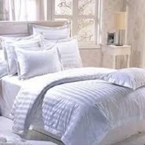 Drap de lit en coton Primum Glaze 130 GSM avec tissu non tissé respirant doux au design rayé pour la maison, l'hôtel ou l'hôpital - Product Image 1