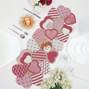 Chemin de table beige au design floral-Chemin de perles de verre brodé à la main pour la décoration de mariage de luxe moderne - Product Image 3
