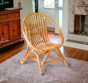 Round Rattan Papasan <b>Summer</b> Outdoor Garden <b>Chair</b> Garden <b>Chairs</b> Outdoor Furniture for Home Decoration Elegant Bamboo Rattan <b>Chair</b> - Product Image 4