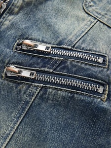 High-quality High Quality Slim Fit <b>Denim</b> Jacket Moto Biker Style Jacket Customized Autumn Winter <b>Denim</b> <b>Coat</b> Plain Dyed Woven - Product Image 6