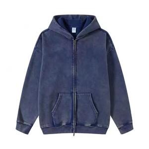 High Quality Men's 100% Cotton Winter Hoodies Custom Logo Vintage Wash Acid Wash Pullover - Product Image 2