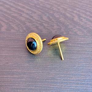 Elegant Black Onyx <b>Earrings</b> for Women Handmade Natural Semi-Precious Stone Jewelry with Gold Plating Fashion Jewelry - Product Image 5