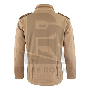 Chaqueta Softshell con cuello levantado y nuevo estilo de lona con estampado personalizado para hombre, impermeable, a prueba de viento, para exteriores, totalmente personalizada - Product Image 4