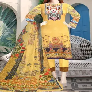 Costumes de pelouse de qualité supérieure entièrement brodés 3 pièces spécial nouveau concepteur 2023 nouvelle mode ODM - Product Image 5