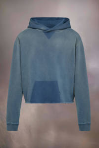 Custom Wholesale Men's <b>Plain</b> Acid Wash Hoodie 100% Cotton Heavyweight Fleece Oversized Pullover <b>Sweatshirt</b> - Product Image 4