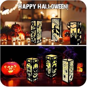 Meilleures lanternes décoratives en métal pour Halloween avec un design élégant, parfaites pour les événements sur les patios ou les décors intérieurs confortables. - Product Image 2
