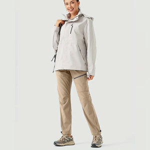 Pantalones cargo holgados rectos sólidos personalizados para mujer, pantalones cargo informales a la moda al por mayor, pantalones cargo con cremallera lateral y cintura elástica - Product Image 6