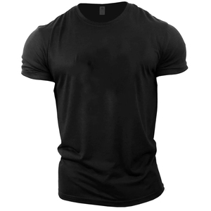 Camisetas Casuales de Lona para Hombre, de Alta Calidad, Secado Rápido, Perfectas para el Verano, Servicio OEM, Cuello Redondo, Lisas, 100% Algodón - Product Image 2